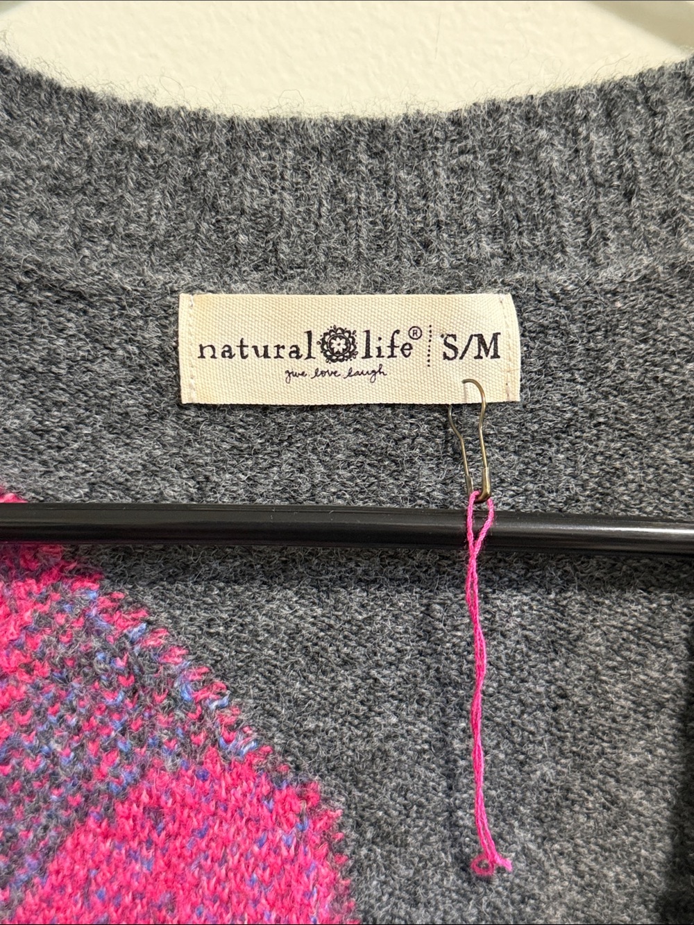Natural Life Lexie Intarsia Cardigan Sweater Size S/M - Picture 2 of 9